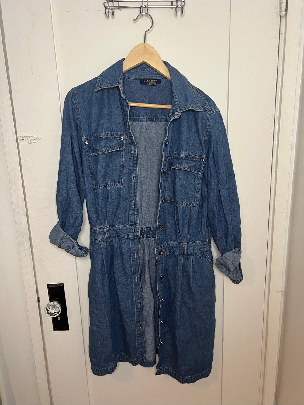 Boston Proper | Dresses | Boston Proper Indigo Denim Shirt Jacket Dress